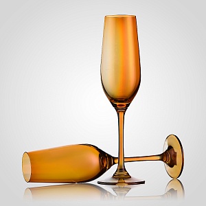 Бокал Стеклянный Золотистый для Шампанского  (от 6 штук)