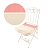 Сидушка для стула кружево с рюшами Розовый прованс 40х40см (от 2х штук)