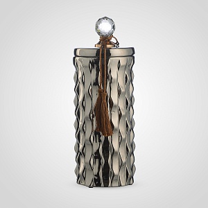Керамическая Серебристая Банка с Крышкой "Silver Pleasure" L