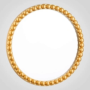 Настенное интерьерное круглое зеркало    АВАНГАРД золотистого  цвета 