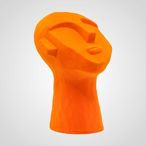 Интерьерная Фигура Декор Оранжевая из Флокированной ткани