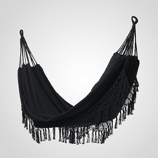 Гамак Hanging Fringe вязанный черный
