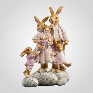  Фигура Декор "Кролики" из Полистоуна