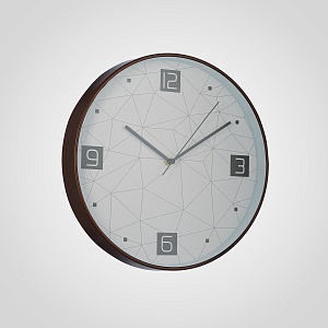 Часы Настенные Коричневые "Нейронные Сети" 30 см. (полимер)
