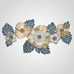 Интерьерное Металлическое Панно "Flowers" 72x130 см.