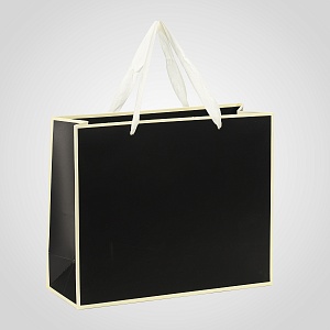 Пакет GIFT BAG бумажная черная подарочная от 10 шт