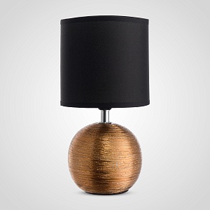 Интерьерная настольная лампа с корпусом бронзового цвета