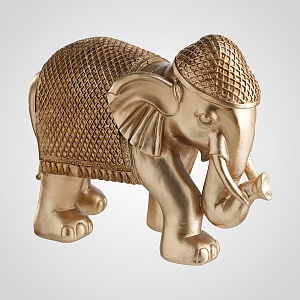 Фигурка Золотой слон 23 см. (Полистоун)