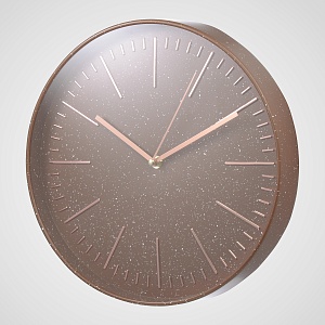 Настенные часы коричневые (полимер) -  D 30 см