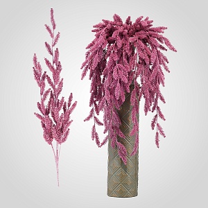 Блестящая розовая ветка-гирлянда от 12 шт.