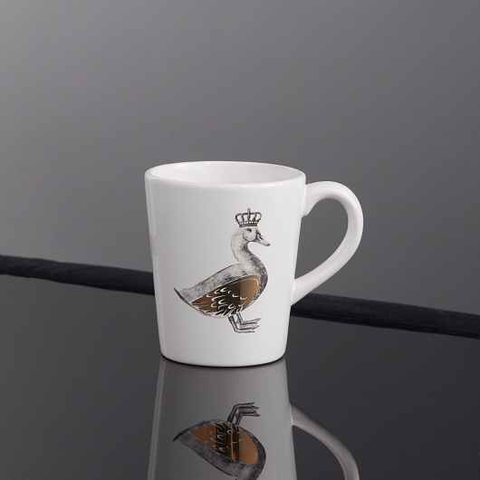 Чашка керамическая Королевская уточка с золотистыми крыльями
