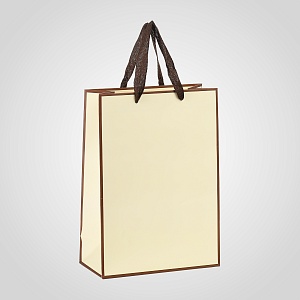 Пакет GIFT BAG бумажная бежевого цвета