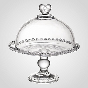клош на ножке Royal Decor стеклянная 20 см
