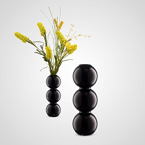 Черная стеклянная ваза "Black Collection"