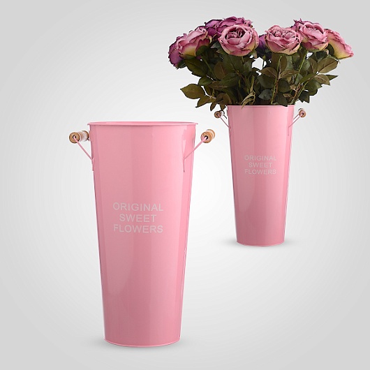 Ваза металлическая для цветов Pink