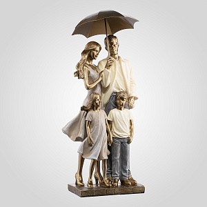 Интерьерная Фигура Декор "Семья под зонтом" (Полистоун)