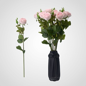 Искусственная светло-розовая Роза 70 см. (от 12 штук)
