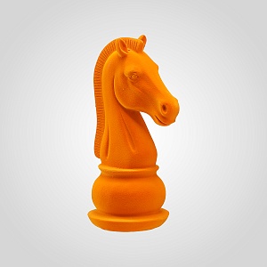 Декоративная шахматная фигурка "Конь" из флокированной ткани