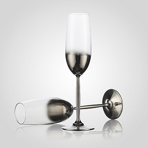 Бокал Стеклянный для Шампанского с Напылением "Gray Seduction" (от 6 шт.)