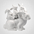 Декоративная Фигура Мама-Кролик с Малышами (Керамика) 28х28х15