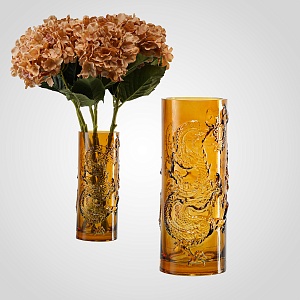 Золотистая ваза с символом года "Дракон" S
