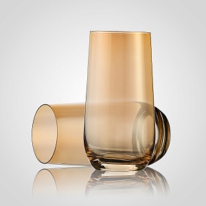 Стеклянный Золотистый стакан для Воды 15 см. (от 6 штук)