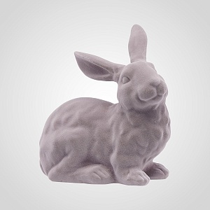 Интерьерная Декор Кролик Сиреневый из Флокированной ткани