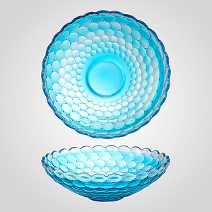 Фруктовница Crystal Dish голубого цвета