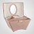 Интерьерная Розовая Мультисекционная Шкатулка для Украшений 16x25x16