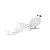 Белая Елочная Подвеска-Птичка (от 6 штук)