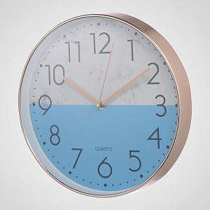 Часы настенные Бело-голубые (полимер) -  D 30 см
