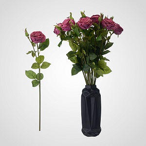 Искусственная Черничная Роза 70 см. (от 12 штук)