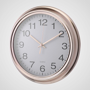 Настенные часы медного цвета (полимер) -  D 30 см