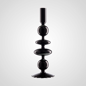 Интерьерный черный подсвечник Сияние "Black Collection" 