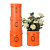 Набор круглых коробок для упаковки цветов Апельсин (3шт)