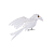 Белая Елочная Подвеска-Попугай (от 6 штук)