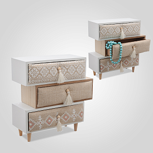 Шкатулка-Комод Деревянная "Dresser Curve" 22x22x8