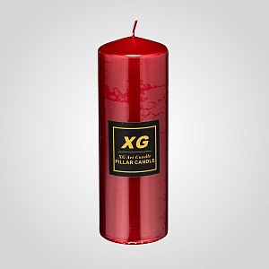 Красная интерьерная свеча "Pillar candle" L