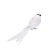 Белая Елочная Подвеска-Птичка 21 см. (от 6 штук)