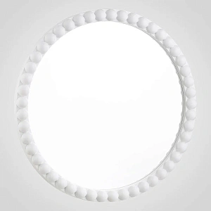 Настенное интерьерное круглое зеркало    АВАНГАРД белого  цвета 