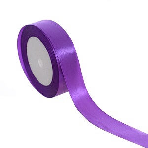 Лента атласная фиолетовая для упаковки 
