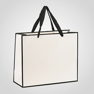 Пакет GIFT BAG бумажная черно-белого цвета