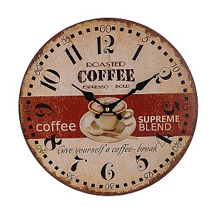 Часы настенные круглые Бодрящий кофе (34см)  