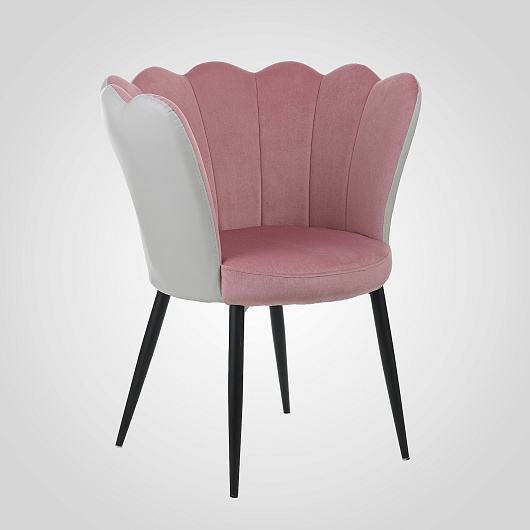 Интерьерное Кресло Розовый + Серый + "Делия" 