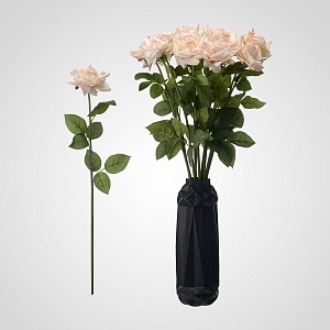 Интерьерная Искусственная Кремовая Роза 80 см.(от 12 штук)