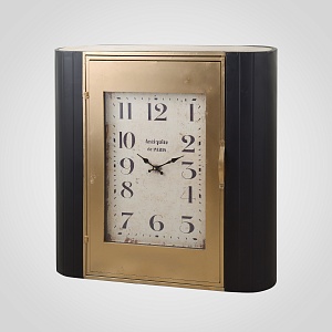 Часы - шкаф Золотистый с Черным 80х22х80см