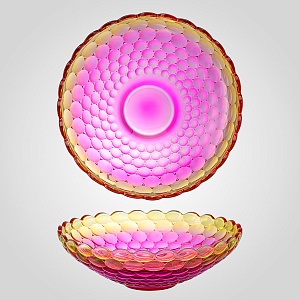Фруктовница Crystal Dish розового цвета