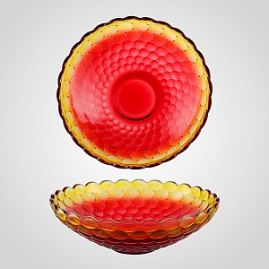 Фруктовница Crystal Dish красного цвета