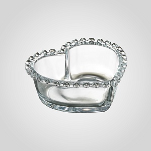 Прозрачная стеклянная CLEAR&GLASS миска в виде сердца