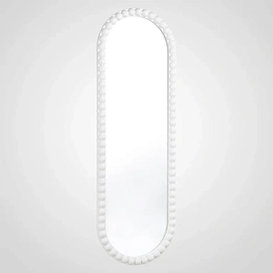 Настенное интерьерное зеркало АВАНГАРД белый  цвет 